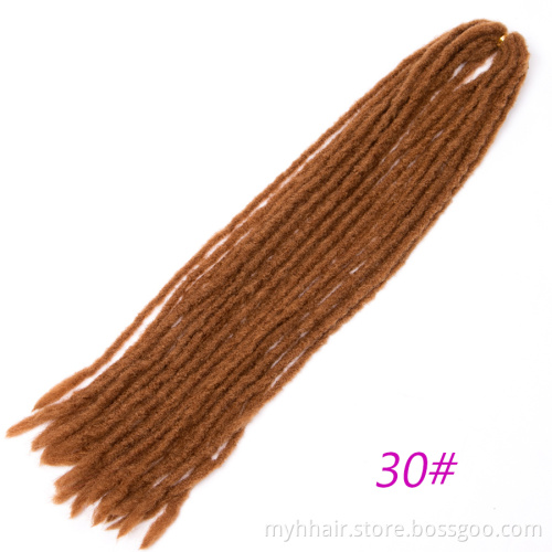 Synthetic Crochet Hair 12 strands/pcs Black Blonde Crochet Braiding Hair For Women And Men 20 Inch Hair Piece Soft Dreadlocks